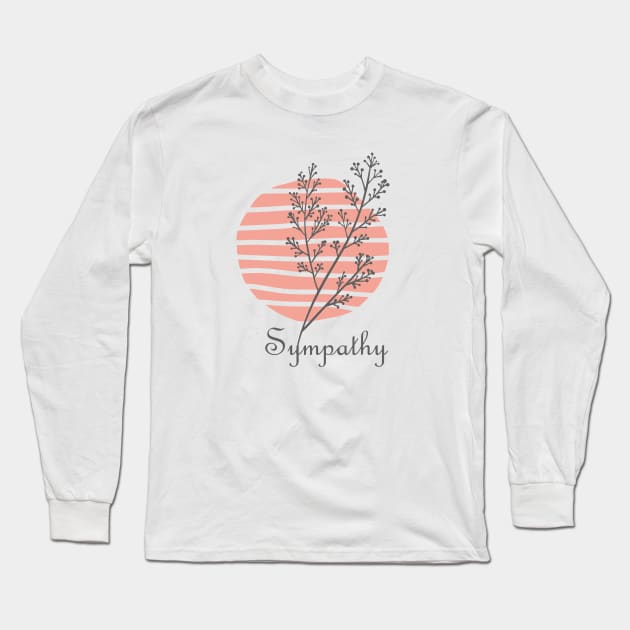 Sympathy Hand Drawn Minimal, inspirational meanings Long Sleeve T-Shirt by TargetedInspire